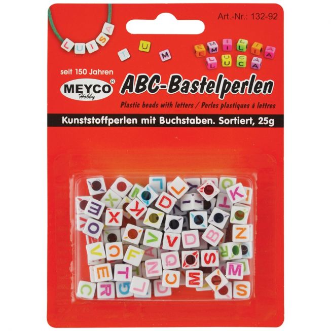 ABC hobbyperler plast fargede bokstaver