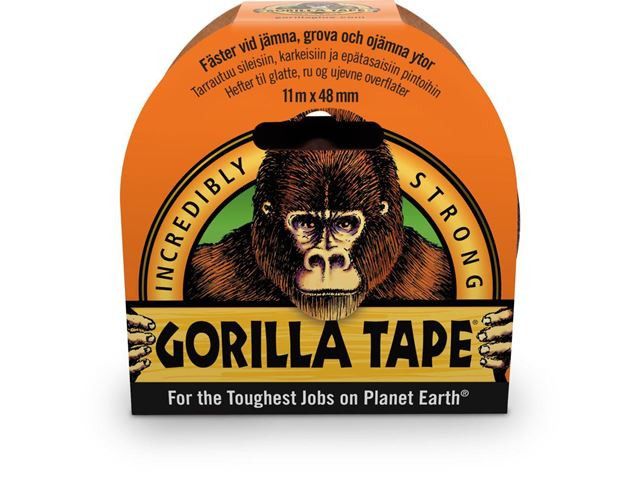 Gorilla - Tape sort 48mm x 11m