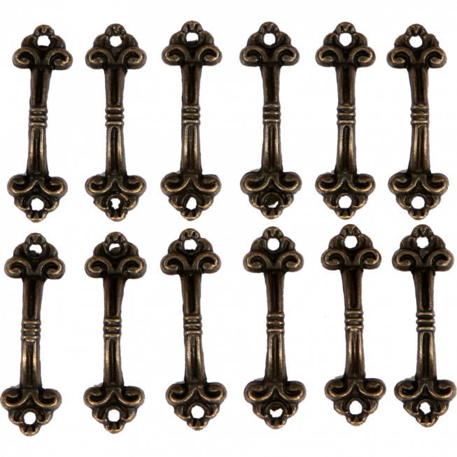 Metal handles in bronze