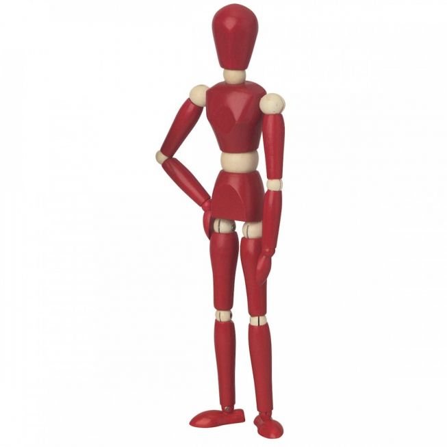 Manikin 30cm male rød