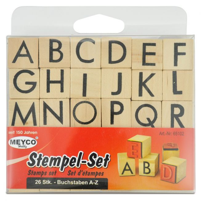 Meyco - Bokstavstempelsett m/stempelpute