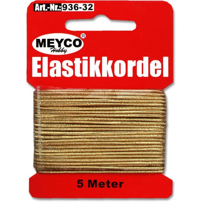 Elastisk snor. gull