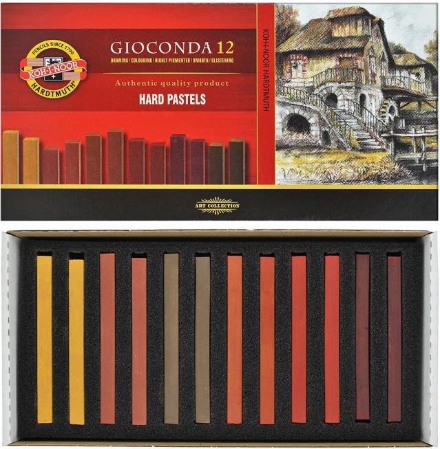 Gioconda 12 Hard pastels brown