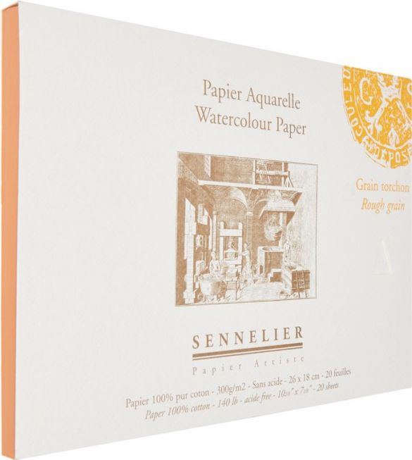 Sennelier watercolour paper pad 26x16cm 300g/m2 RG