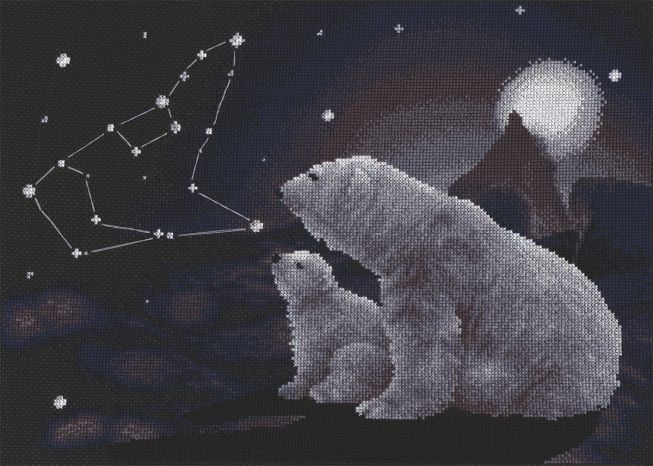 Embroidery kit - polar night