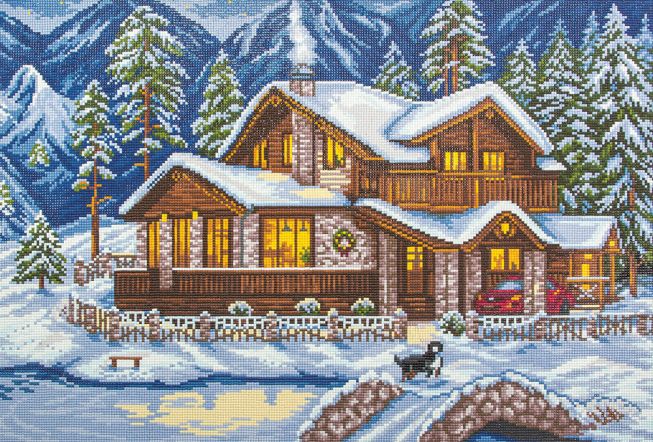 Diamond painting - Mountain Chalet