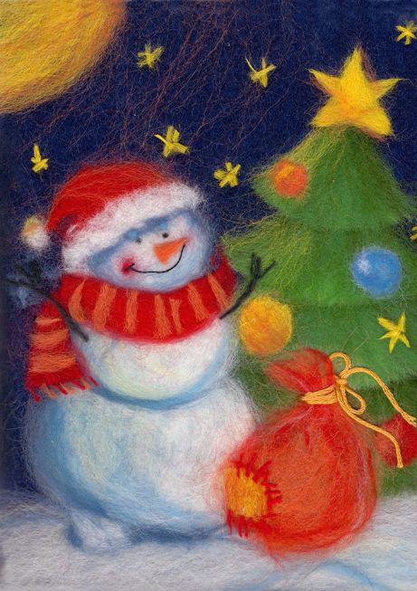 Painting wool kit - Festive snowman