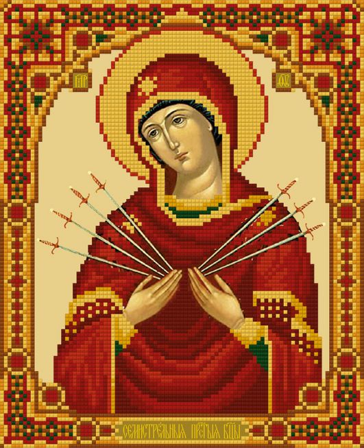 Diamond painting - Our lady of seven arrows