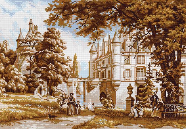 Diamond painting - Chateau de Shenonceau Gardens