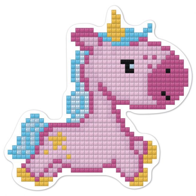 Diamond painting - unicorn magnet