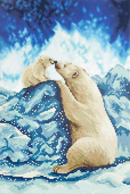 Diamond painting - white bears 25x40cm