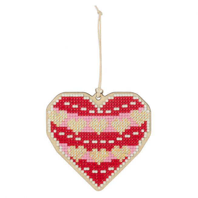 Diamond painting - heart pendant