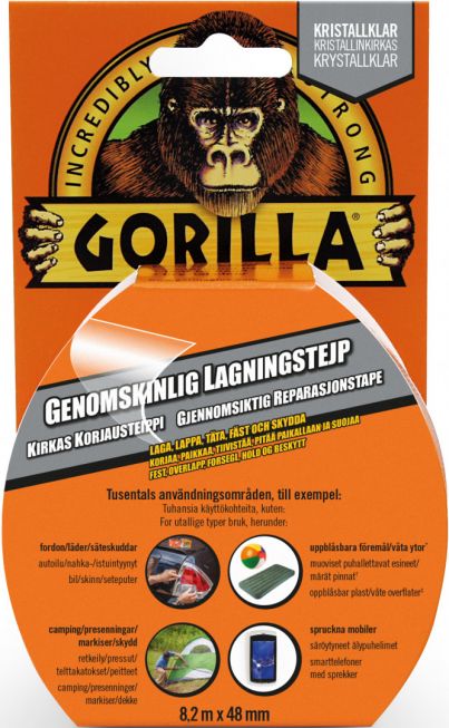 Gorilla gjennomsiktig teip 48mm x 8.2m