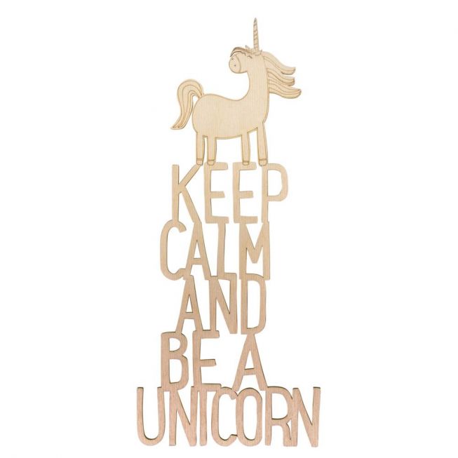 Keep calm and be a unicorn skilt