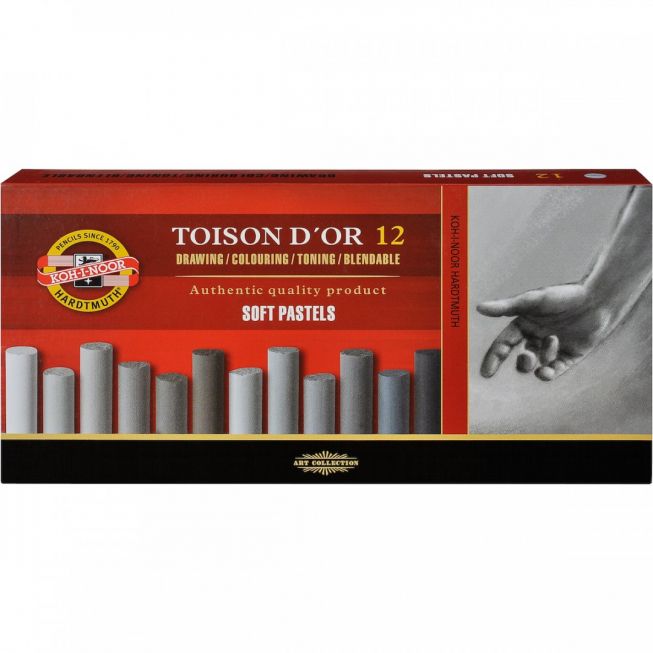 Toison d`or 12 grey soft pastels round