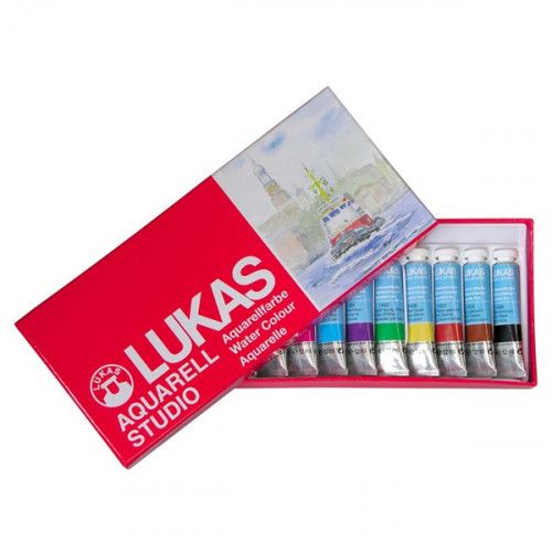 Lukas akvarell studio 12x12 ml set