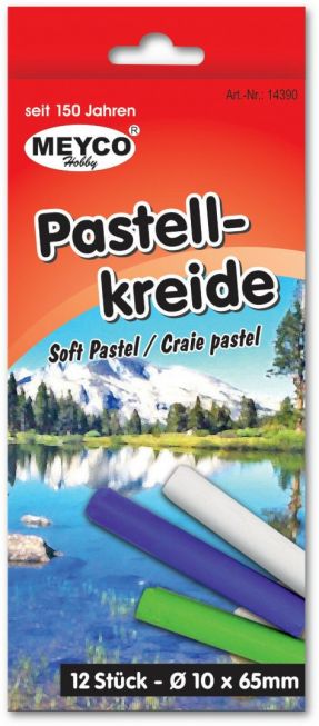 pastellkritt soft 12stk ø10x65mm